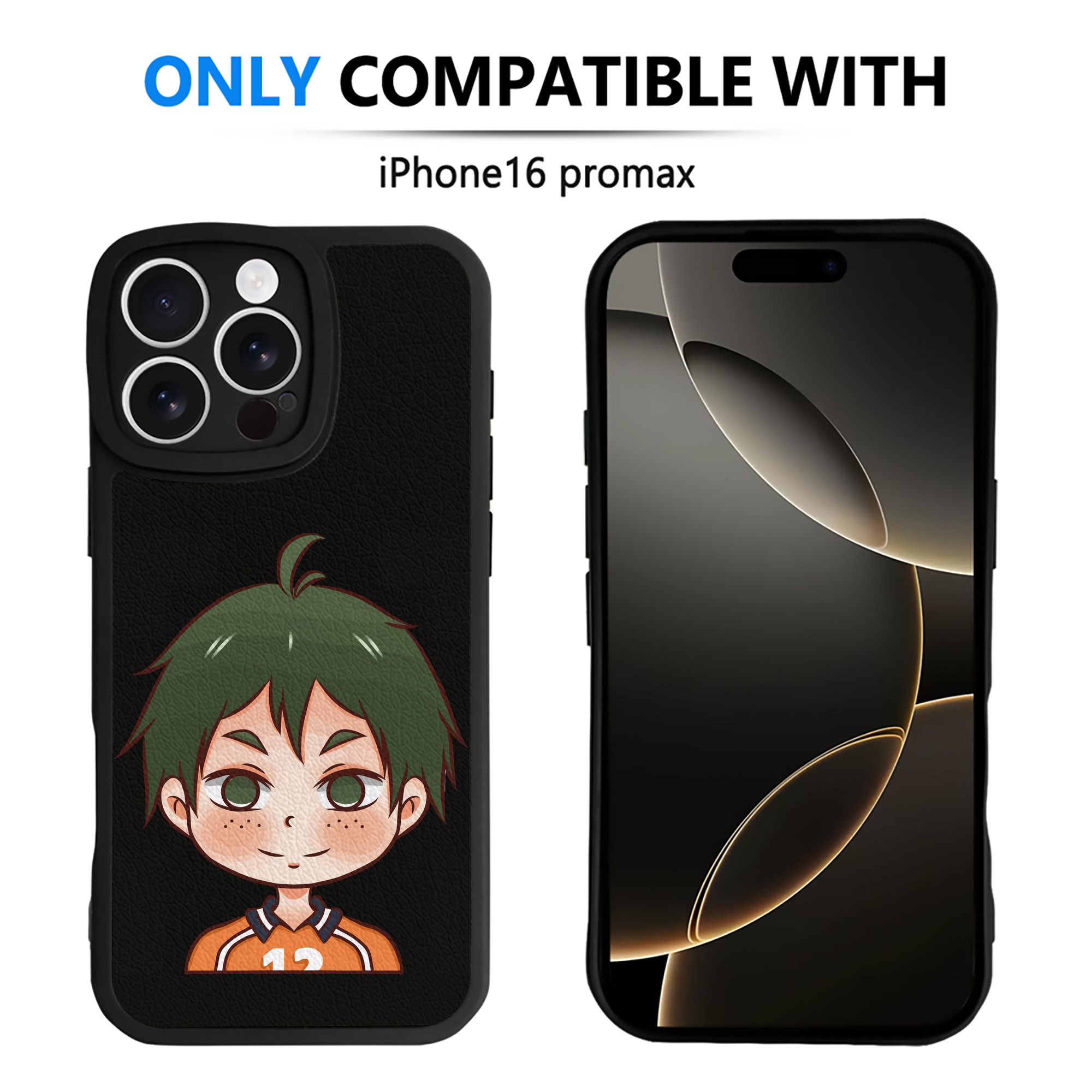 （画像用） ハイキュー!! Haikyu!! 【iPhone 16シリーズ対応】シリコンスマホケース（レザー調） 材質：シリコン